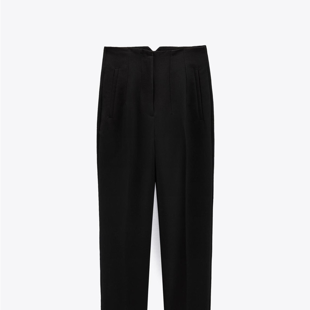 Zara Black High-Waisted Trousers